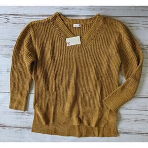 SO Mustard Chenille Chunky Sweater sz L New
